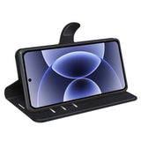 Xiaomi 17 EIDERWOOD Litchi Texture Leather Flip Case w. Wallet - Black