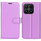 Xiaomi 17 EIDERWOOD Litchi Texture Leather Flip Case w. Wallet - Purple