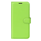 Xiaomi 17 Pro AMORUS Litchi Texture Leather Flip Case w. Wallet - Green