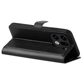 EIDERWOOD Oppo Find X9 Pro Faux Leather Flip Case with Cardholder & Stand Function - Black