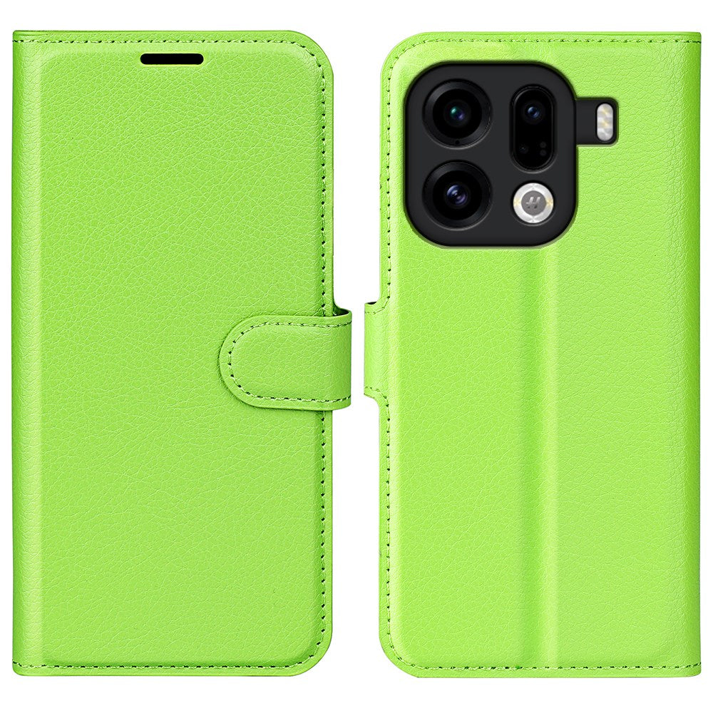 EIDERWOOD Oppo Find X9 Pro Faux Leather Flip Case with Cardholder & Stand Function - Green