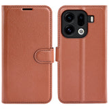 EIDERWOOD Oppo Find X9 Pro Faux Leather Flip Case with Cardholder & Stand Function - Brown