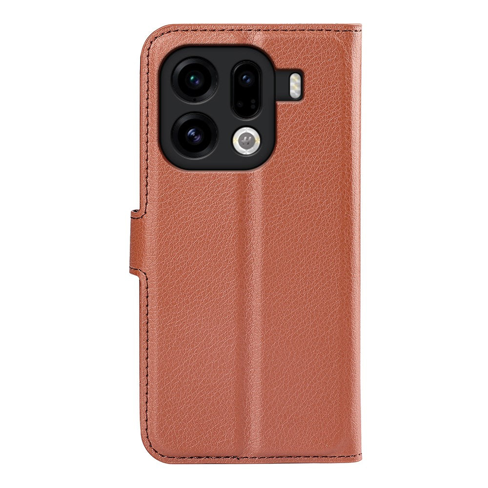 EIDERWOOD Oppo Find X9 Pro Faux Leather Flip Case with Cardholder & Stand Function - Brown