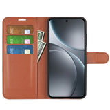 EIDERWOOD Oppo Find X9 Pro Faux Leather Flip Case with Cardholder & Stand Function - Brown