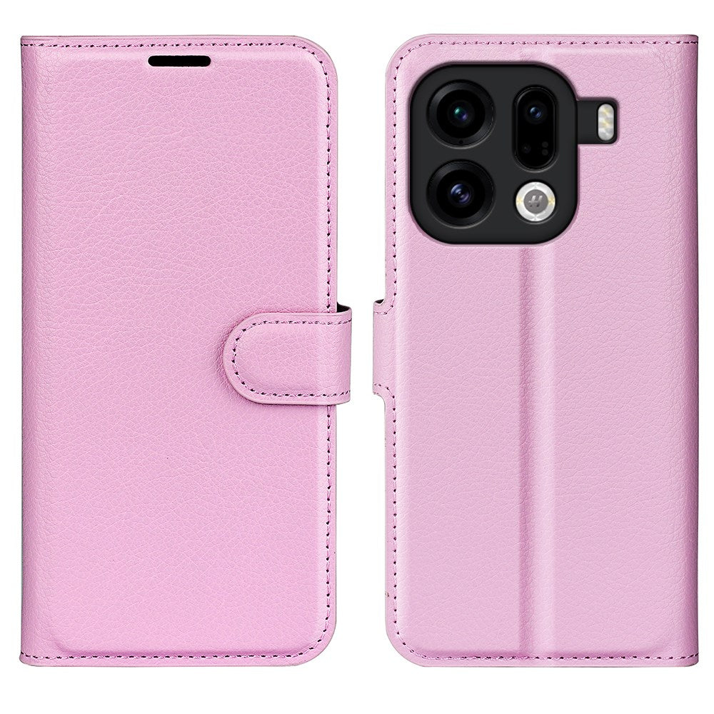 EIDERWOOD Oppo Find X9 Pro Faux Leather Flip Case with Cardholder & Stand Function - Pink