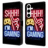 Samsung Galaxy S26 / S26 Pro EIDERWOOD Faux Leather Flip Case with Print - Neon