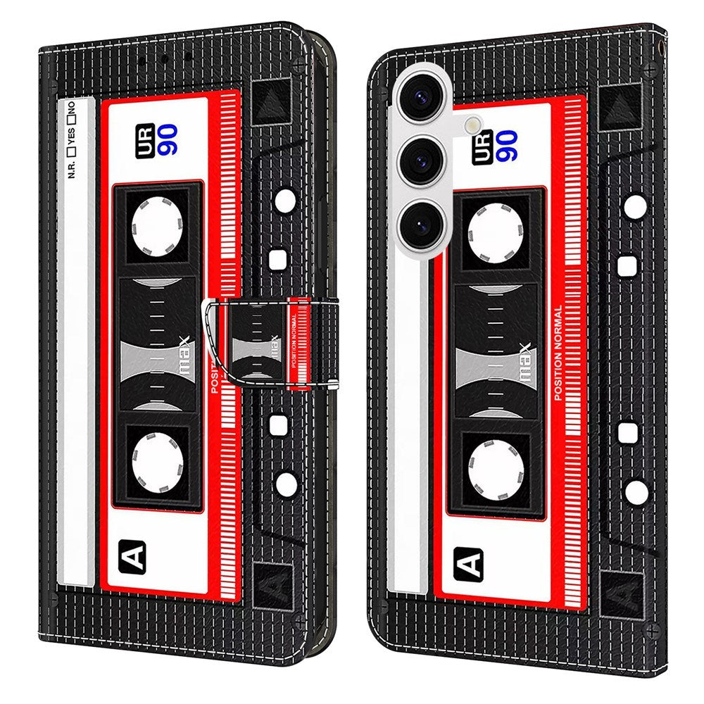 Samsung Galaxy S26+ (Plus) EIDERWOOD Faux Leather Flip Case with Print - Cassette Tape
