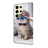 Samsung Galaxy S26 Ultra EIDERWOOD Faux Leather Flip Case with Print - Cat
