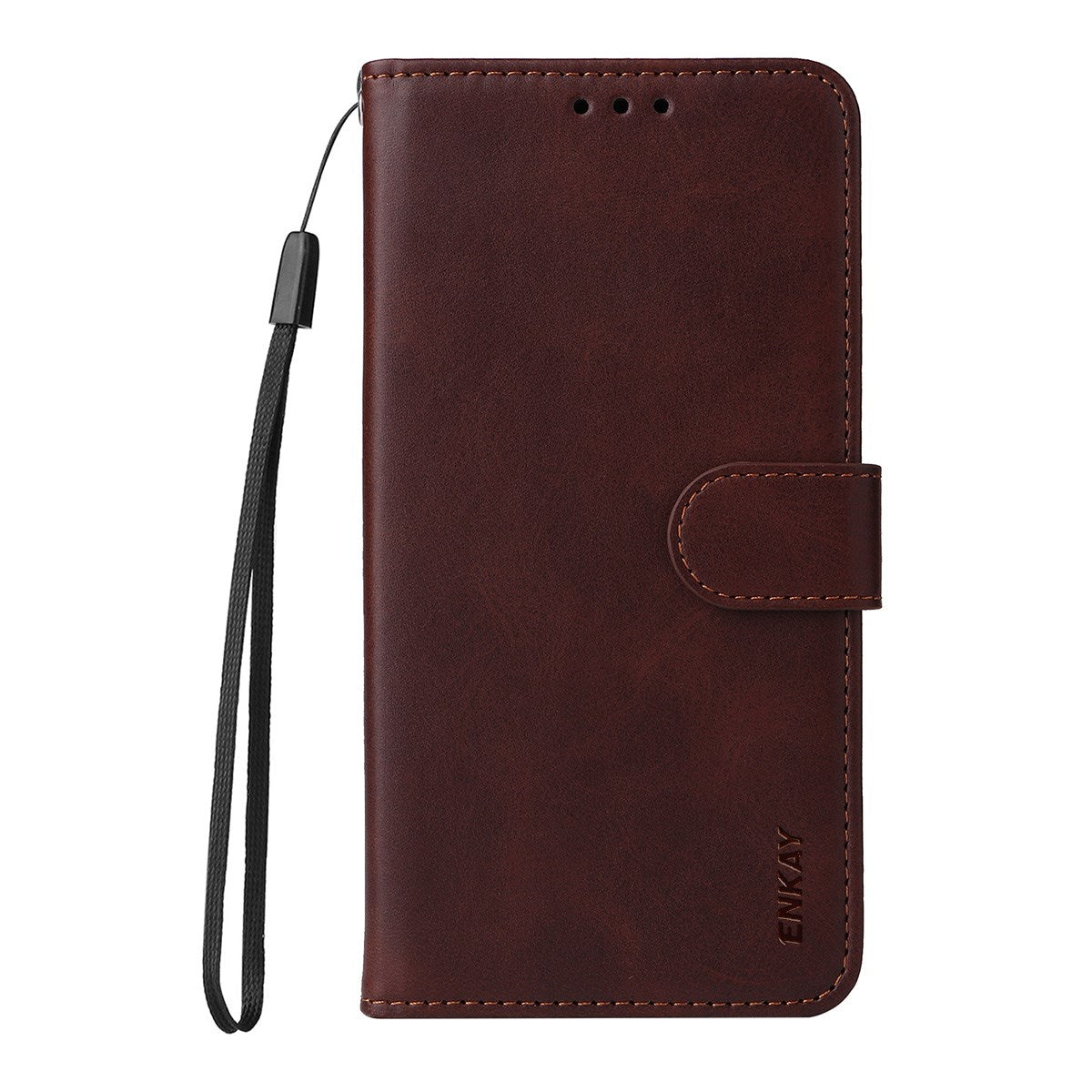 OnePlus 15R ENKAY 2-in-1 Faux Leather Flip Case with Screen Protector Glass - Brown