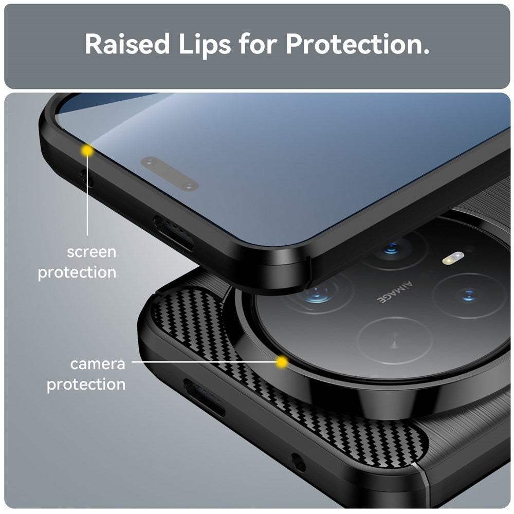 Honor Magic8 Pro EIDERWOOD Brushed Carbon Fiber Flexible Plastic Case - Black