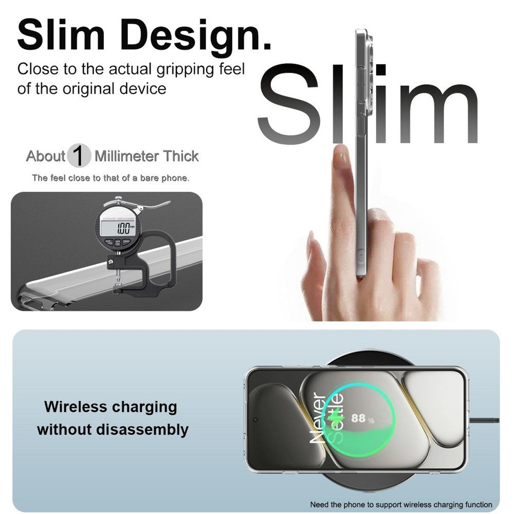 OnePlus 15R IMAK Flexible Plastic Case – Transparent