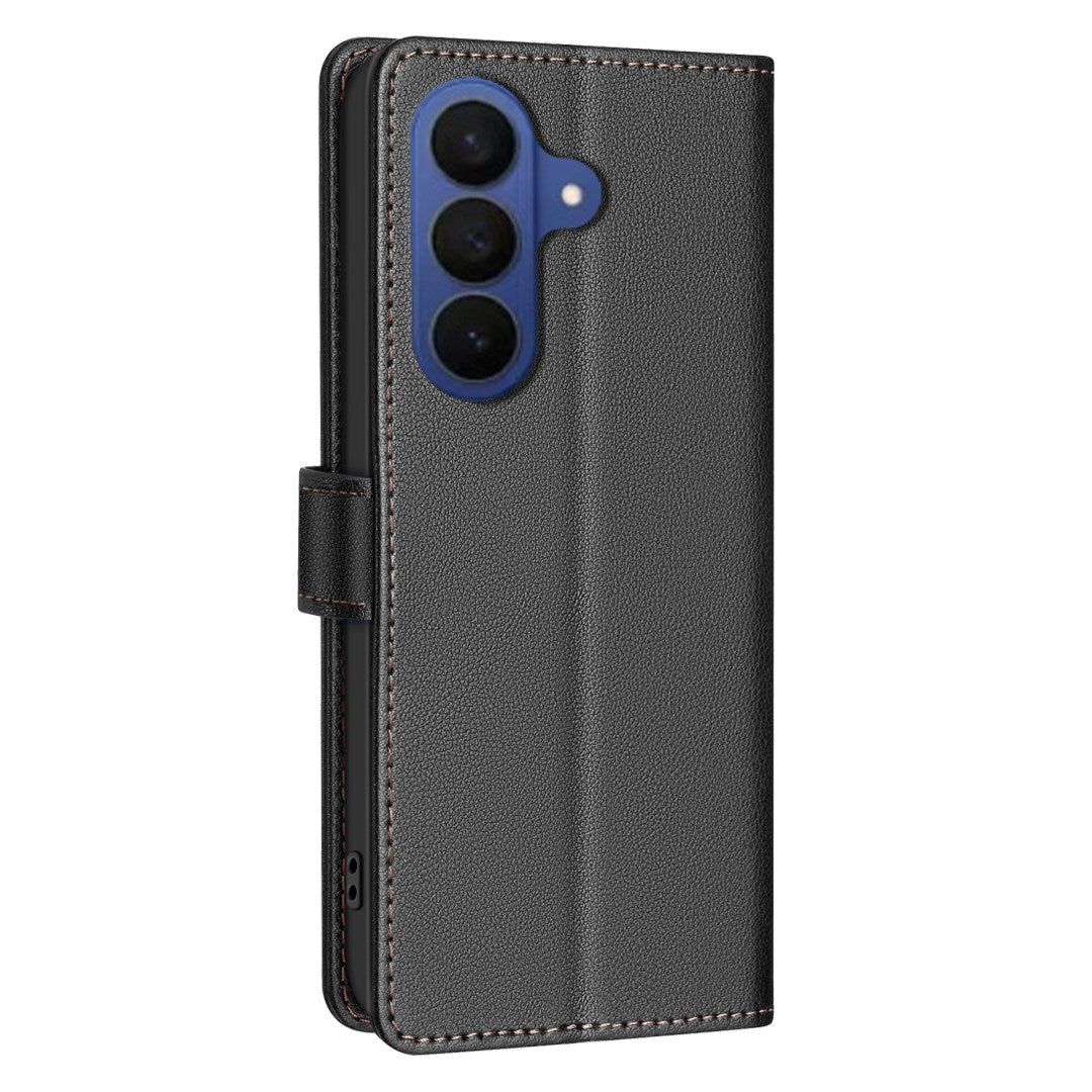 Samsung Galaxy S26+ (Plus) BINFEN Faux Leather Flip Case with RFID Blocking - Black