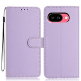 Google Pixel 10a EIDERWOOD Faux Leather Flip Case with Strap & Fold-Out Card Holder – Purple