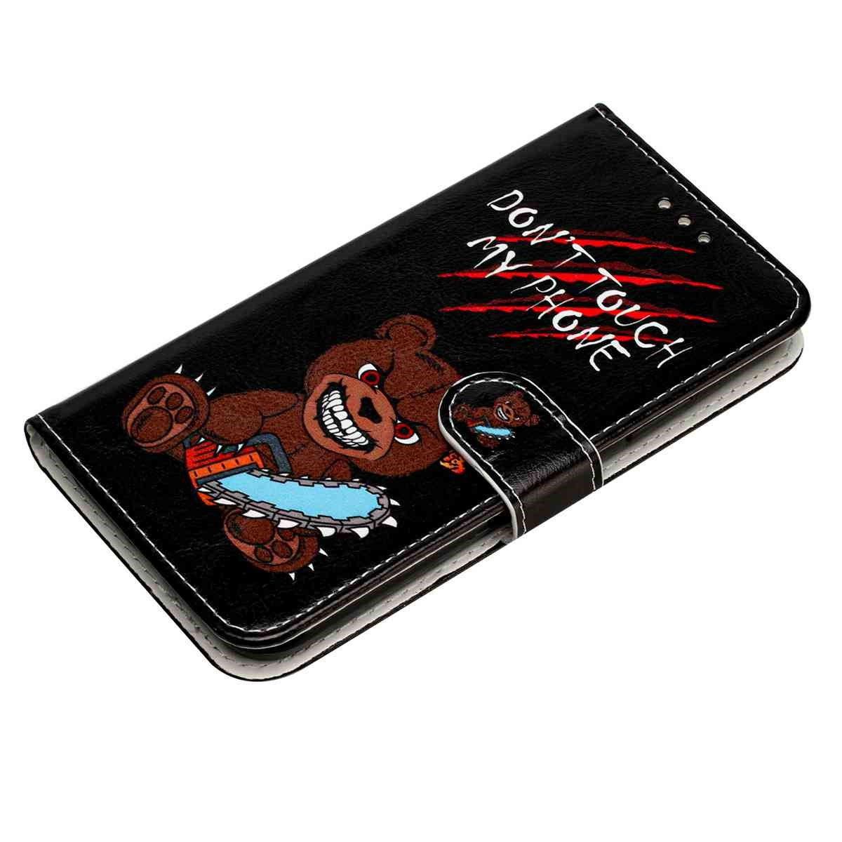 Samsung Galaxy A57 EIDERWOOD Faux Leather Flip Case with Pattern & Strap - Don't Touch My Phone