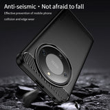 Honor Magic8 Lite MOFI Brushed Carbon Fiber Plast Case - Rød