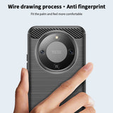 Honor Magic8 Lite MOFI Brushed Carbon Fiber Plast Case - Rød