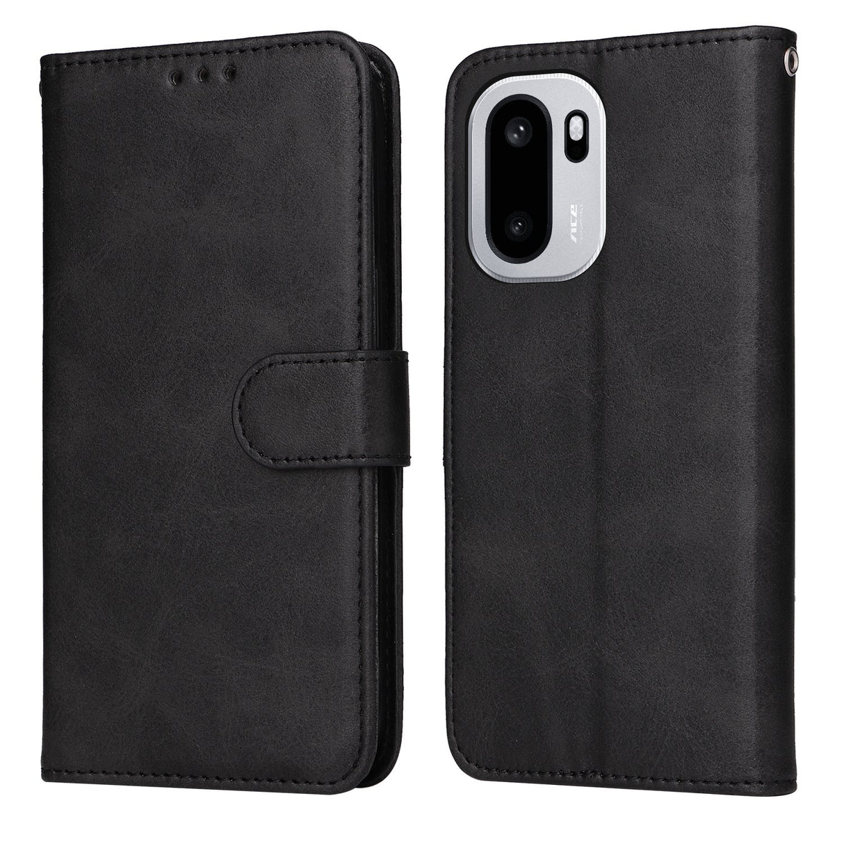 EIDERWOOD OnePlus 15R Faux Leather Flip Case with Strap - Black