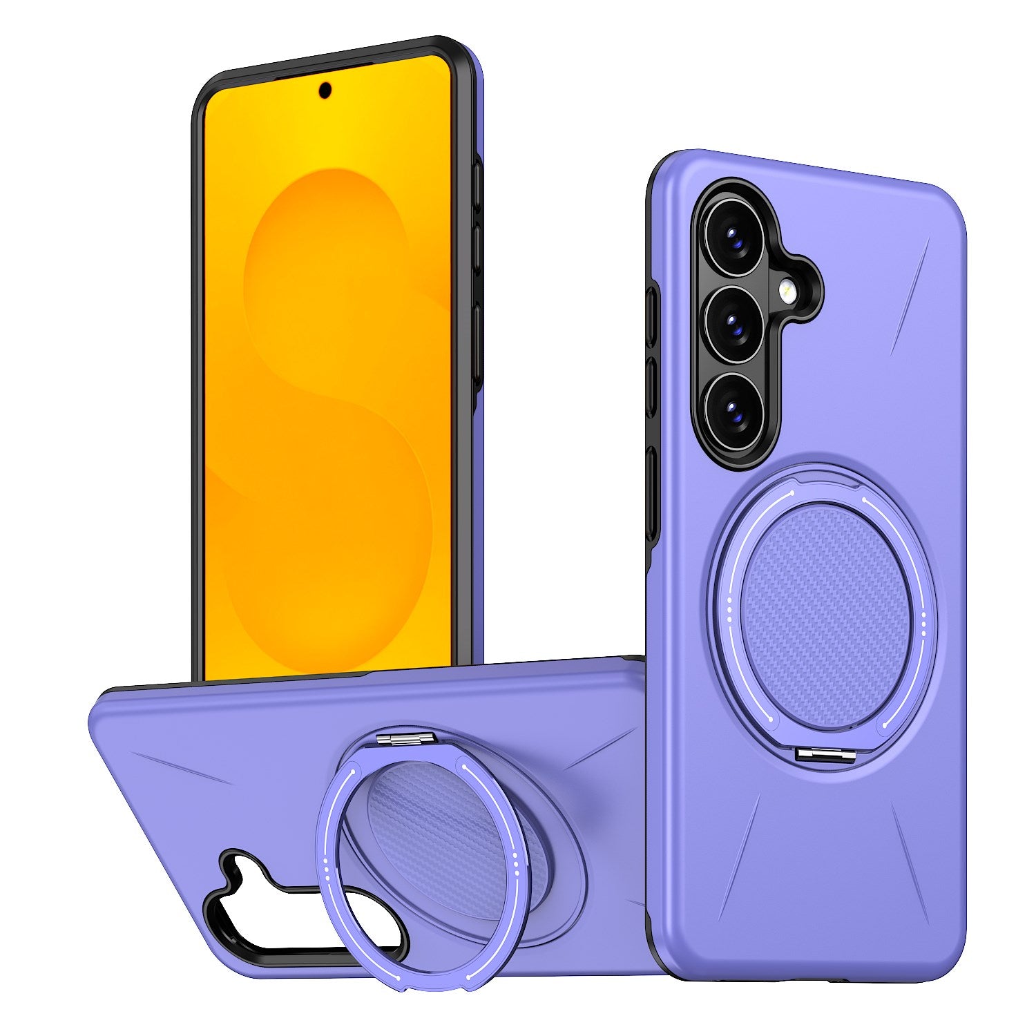 Samsung Galaxy S26 EIDERWOOD Hybrid Plastic Case with Rotating Kickstand – Purple