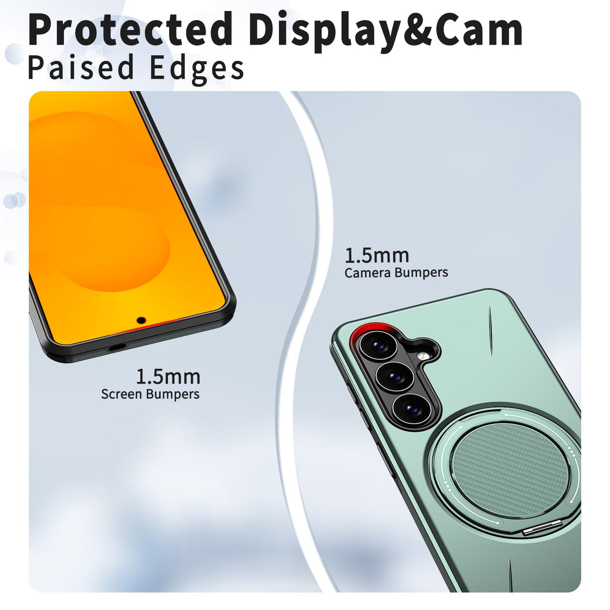 Samsung Galaxy S26 EIDERWOOD Hybrid Plastic Case with Rotating Kickstand – Green