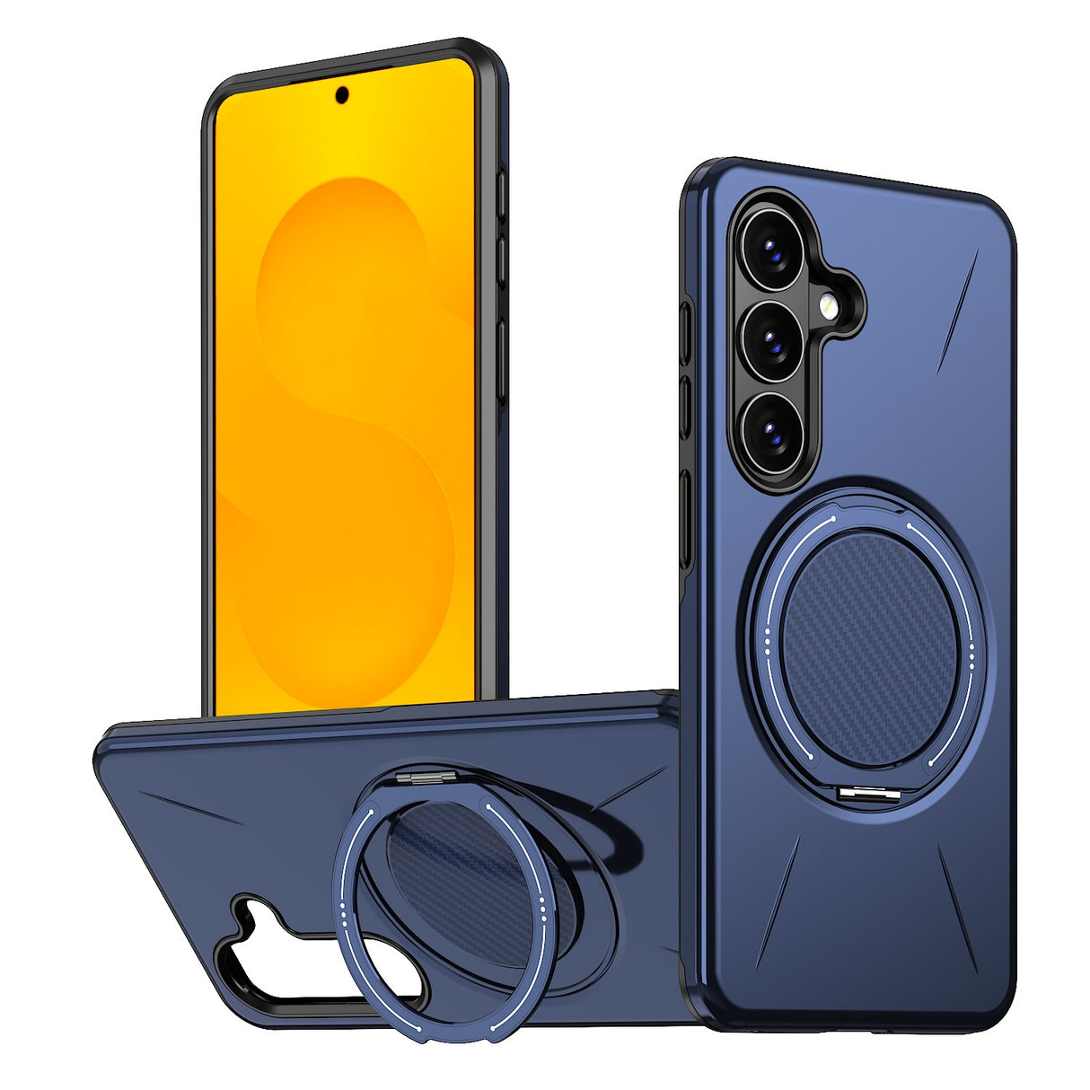 Samsung Galaxy S26 EIDERWOOD Hybrid Plastic Case with Rotating Kickstand – Blue