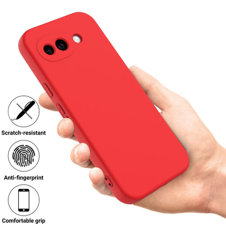 Google Pixel 10a EIDERWOOD Lined Silicone Case with Strap - Red