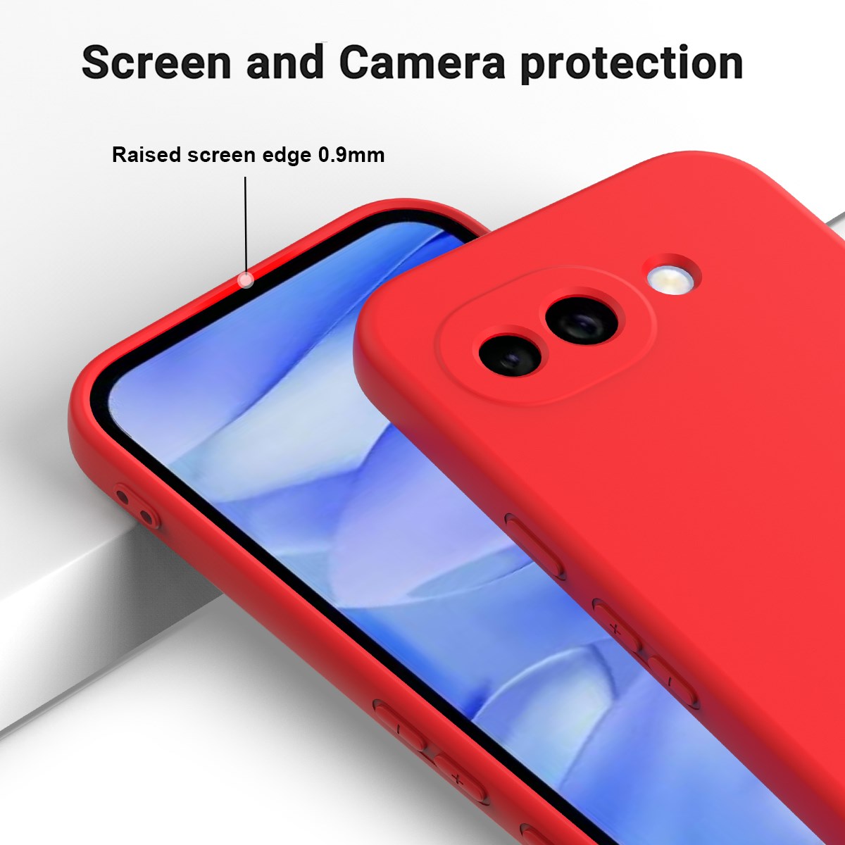 Google Pixel 10a EIDERWOOD Lined Silicone Case with Strap - Red