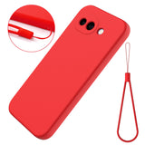 Google Pixel 10a EIDERWOOD Lined Silicone Case with Strap - Red