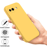 Google Pixel 10a EIDERWOOD Lined Silicone Case with Strap - Yellow