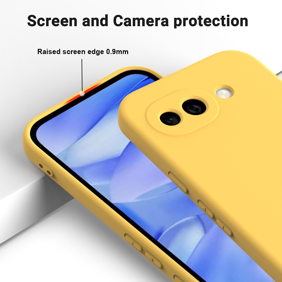 Google Pixel 10a EIDERWOOD Lined Silicone Case with Strap - Yellow