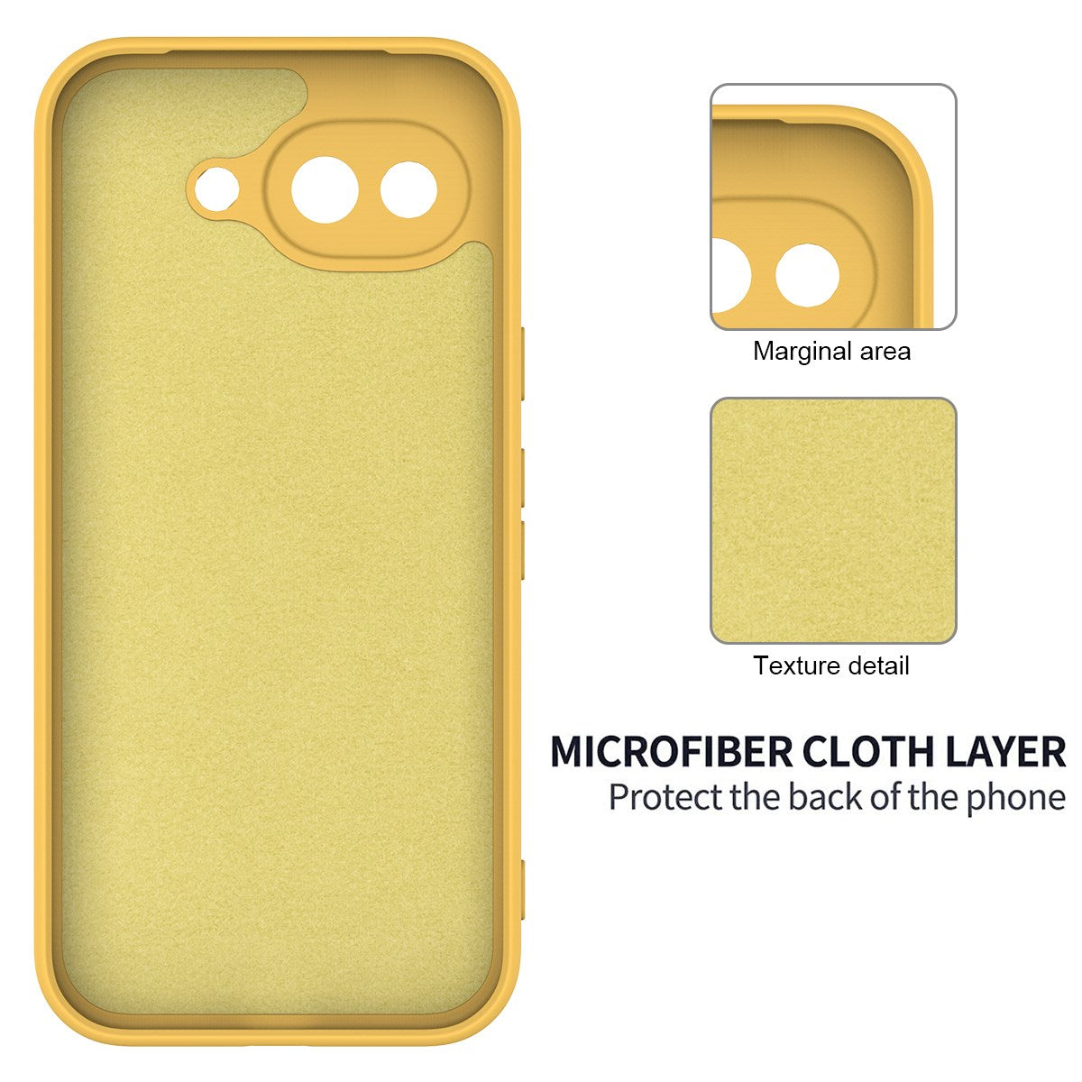 Google Pixel 10a EIDERWOOD Lined Silicone Case with Strap - Yellow