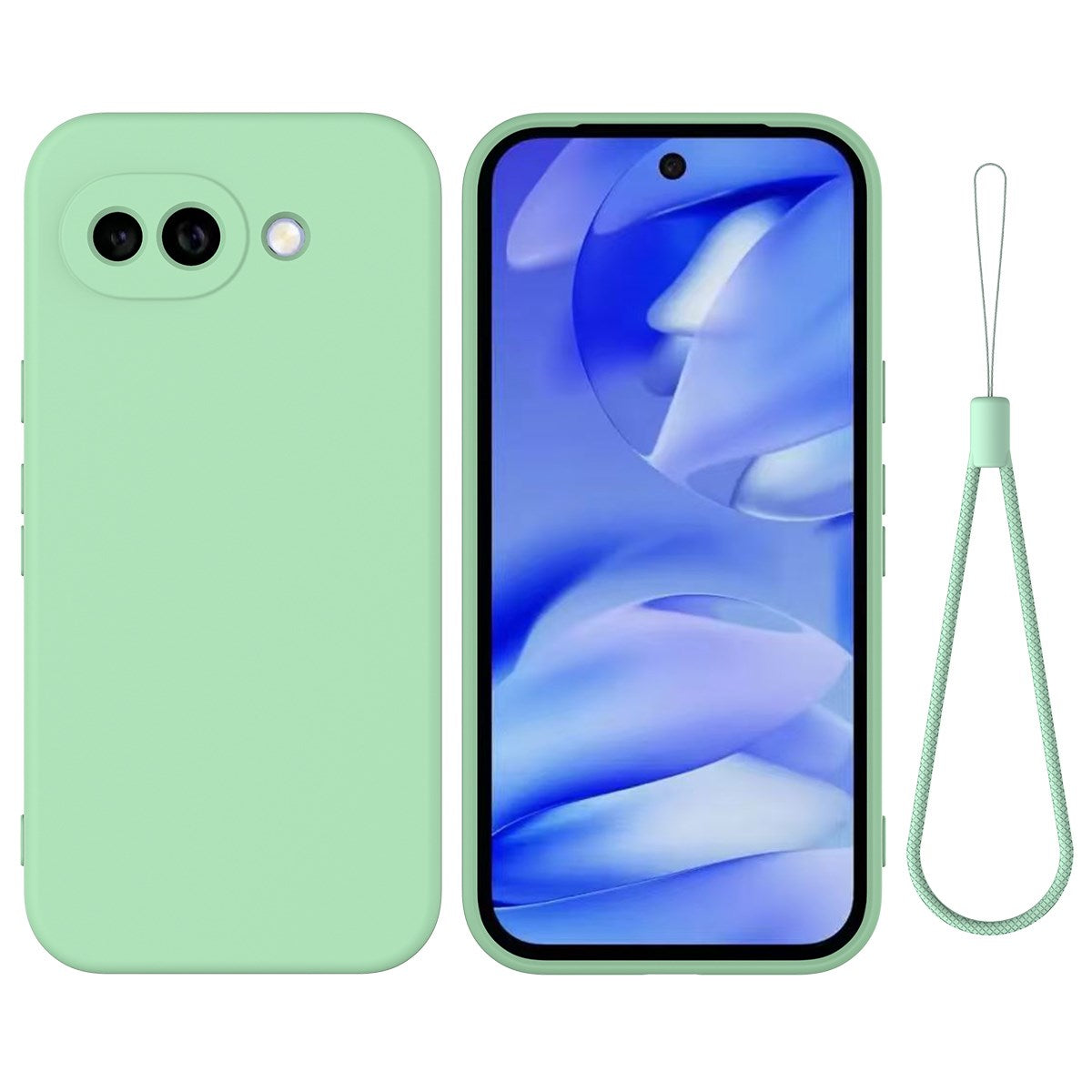 Google Pixel 10a EIDERWOOD Lined Silicone Case with Strap - Green