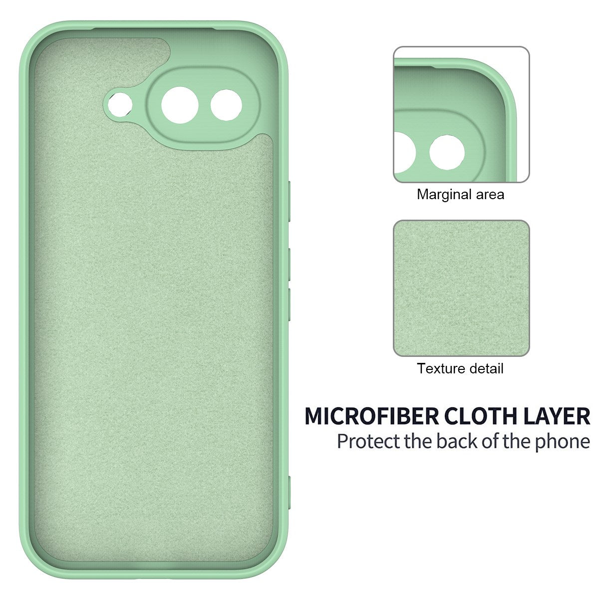 Google Pixel 10a EIDERWOOD Lined Silicone Case with Strap - Green