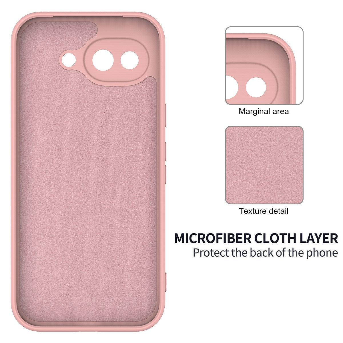 Google Pixel 10a EIDERWOOD Lined Silicone Case with Strap - Pink