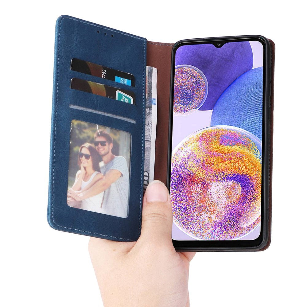 Samsung Galaxy A23 (5G) / M23 (5G) Leather Case w. Wallet & Stand Function - Blue