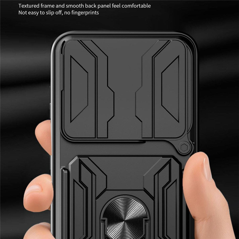 OPPO Find X9 Pro EIDERWOOD Tough Case with 360° Rotatable Camslider / Kickstand / Card Holder - Black