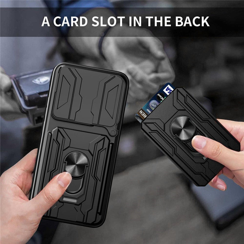 OPPO Find X9 Pro EIDERWOOD Tough Case with 360° Rotatable Camslider / Kickstand / Card Holder - Rose Gold