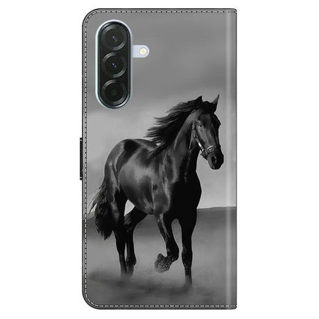 Samsung Galaxy A37 EIDERWOOD Flip Case with Card Holder & Stand Function - Horse
