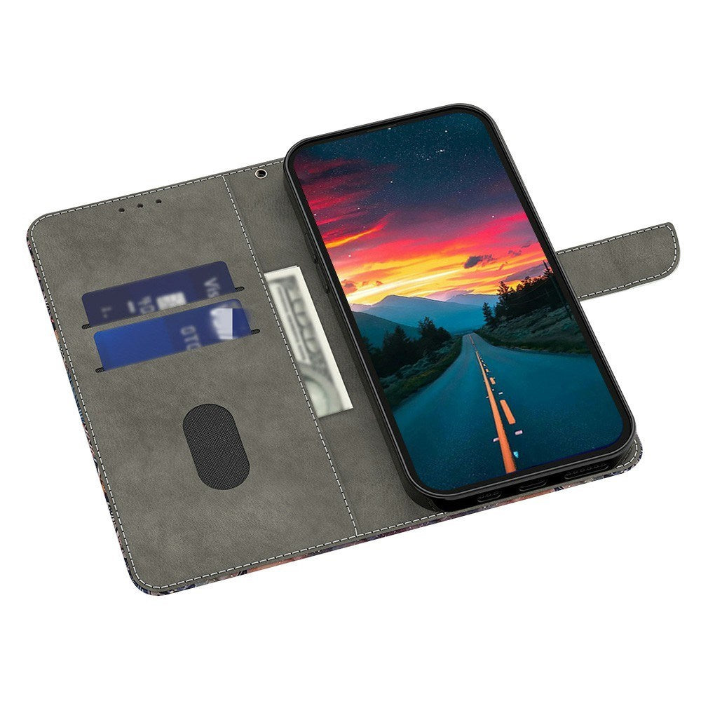 Samsung Galaxy A37 EIDERWOOD Flip Case with Card Holder & Stand Function - Black Cat