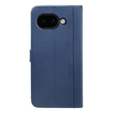 Google Pixel 10a EIDERWOOD Faux Leather Flip Case with Card Holder & Stand Function – Blue