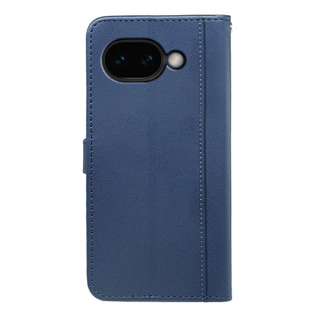Google Pixel 10a EIDERWOOD Faux Leather Flip Case with Card Holder & Stand Function – Blue