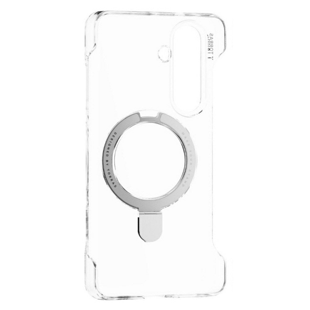 Samsung Galaxy S26+ (Plus) TORRAS Ostand Q1 Slim Hard Plastic Case with Kickstand – MagSafe Compatible – Transparent