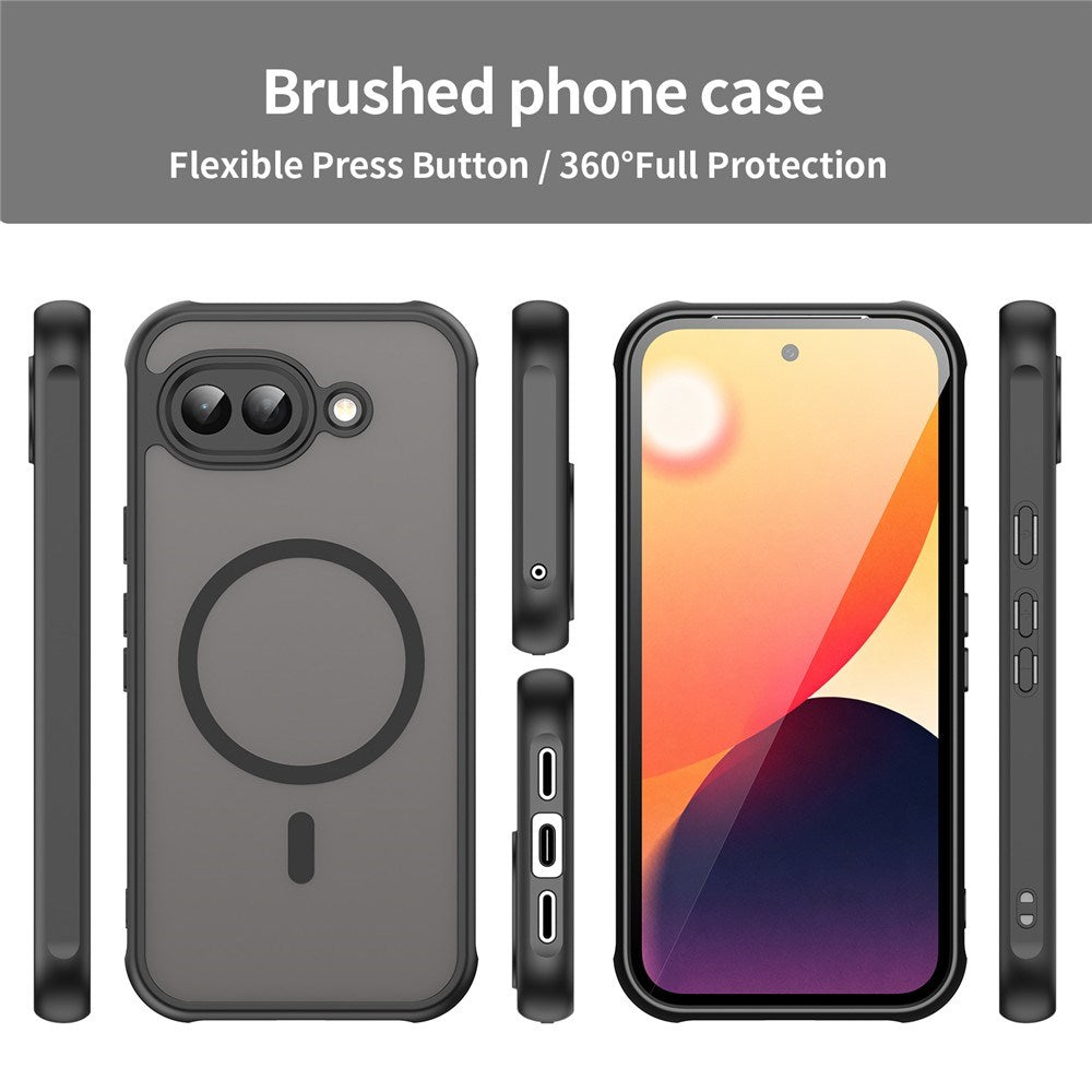 Google Pixel 10a EIDERWOOD Matte Hybrid Plastic Case - MagSafe Compatible - Black