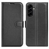 EIDERWOOD Samsung Galaxy A57 Faux Leather Flip Case with Cardholder & Stand Function - Black