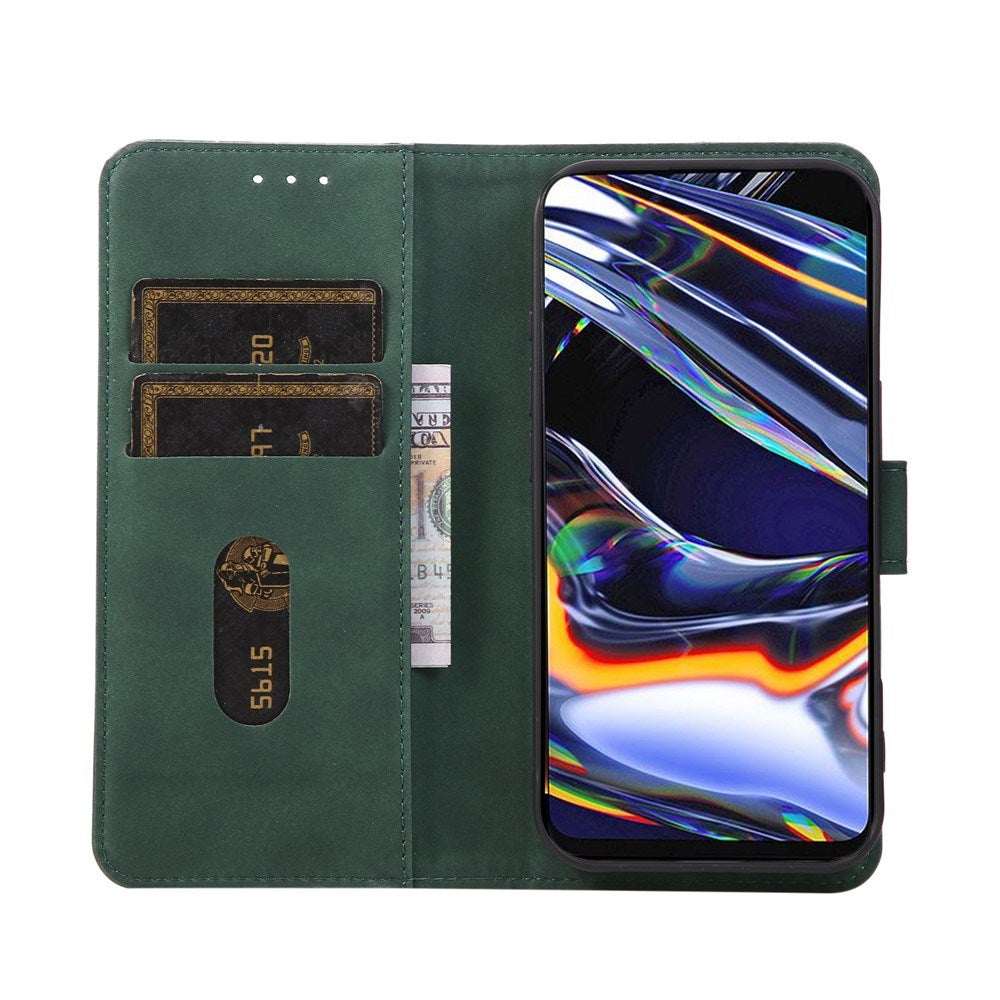 Samsung Galaxy A37 Faux Leather Flip Case with Card Holder - Dark Green