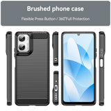 Motorola Moto G06 / G06 Power EIDERWOOD Carbon Fiber Case with Screen Protection - Black