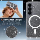 Samsung Galaxy S26 EIDERWOOD Magnetic Plastic Glitter Case - MagSafe Compatible - Transparent