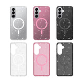 Samsung Galaxy S26+ (Plus) EIDERWOOD Magnetic Plastic Glitter Case - MagSafe Compatible - Transparent / Black