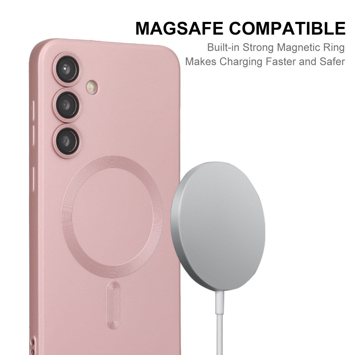 Samsung Galaxy A57 ENKAY Flexible Plastic Case - MagSafe Compatible - Pink