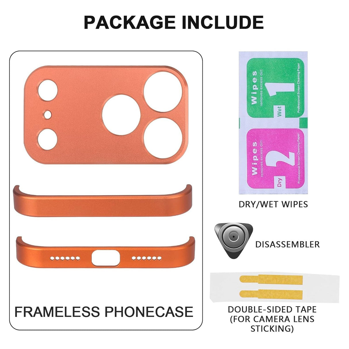 iPhone 17 Pro Two-Piece Bumper Case with Camera Protector - Orange