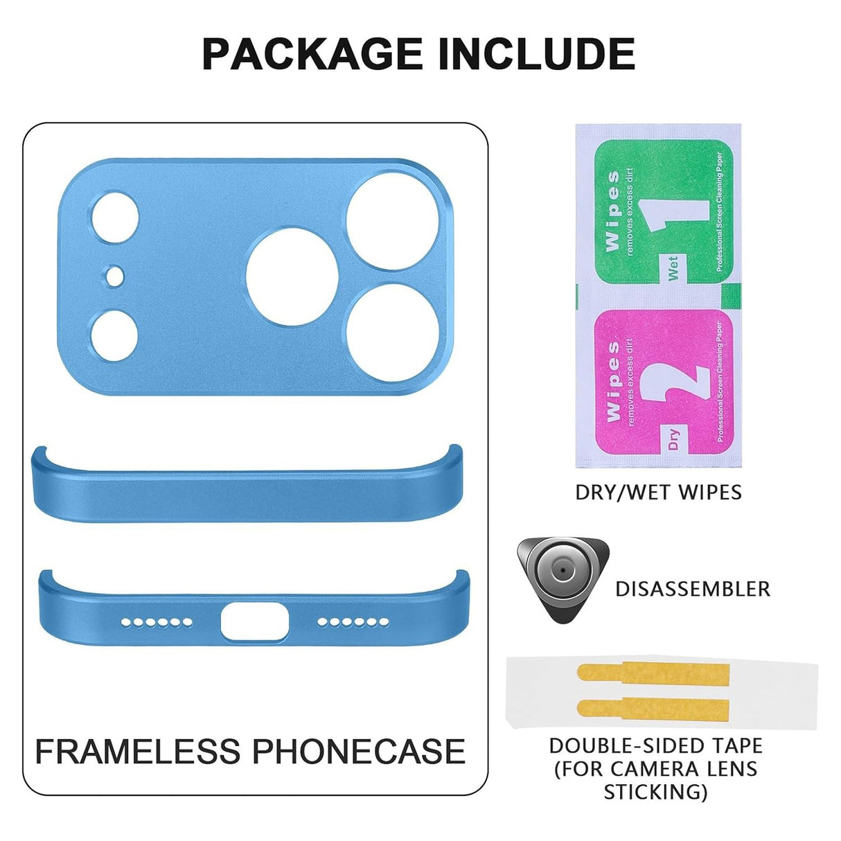 iPhone 17 Pro Two-Piece Bumper Case with Camera Protector - Blue